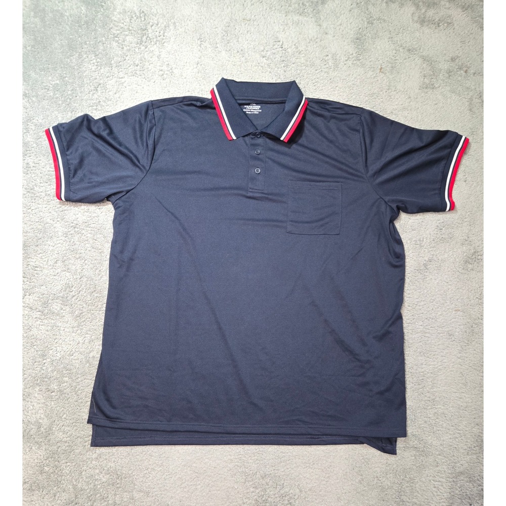 Smitty Official's Apparel Polo Shirt 3XL Moisture Wicking Red White Trim NWT
